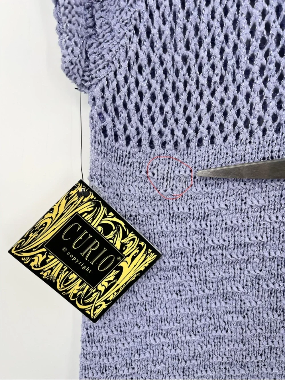 🆕 NWT CURIO Country Classics Cardigan Sweater Short Sleeve Knit Lavender Large